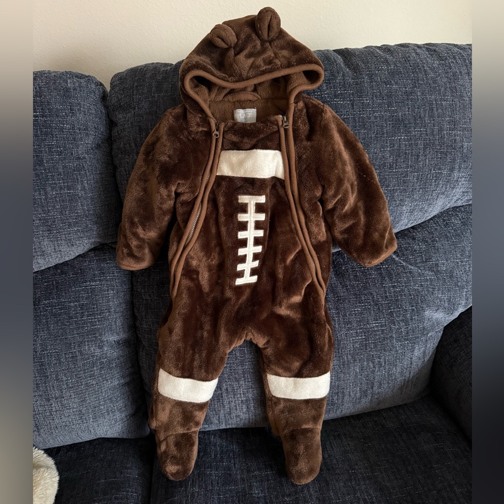 The Children's Place Brown Football Fleece Bunting